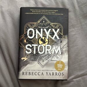 SIGNED Onyx Storm Hardcover Book
